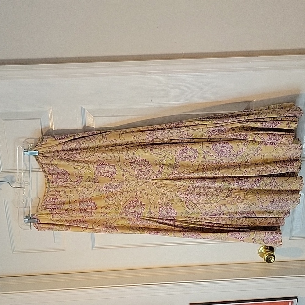 100% Cotton Paisley Fit & Flare Maxi